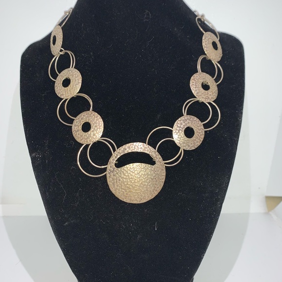Free shipping-Fancy Modern Style Inca Necklace, Solid 950...